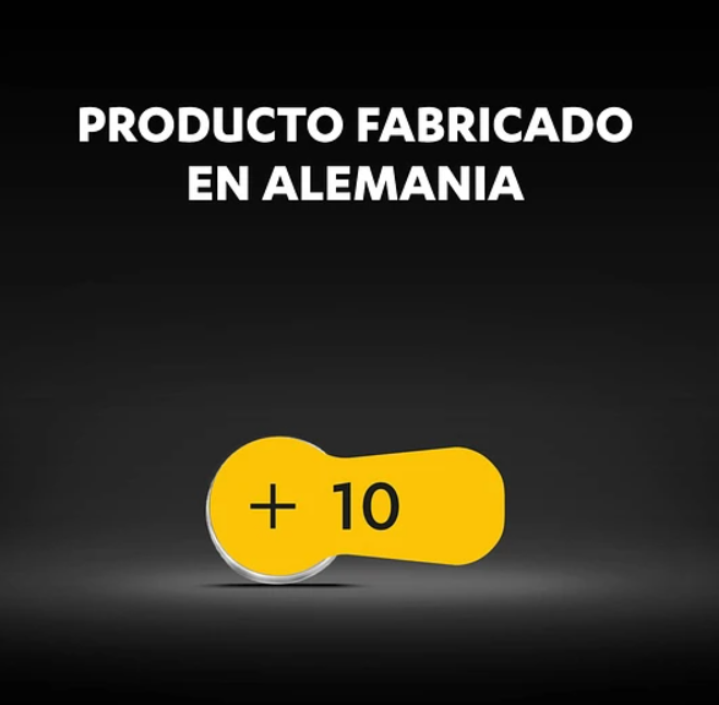 Pila  para audífonos tamaño +10 Duracell