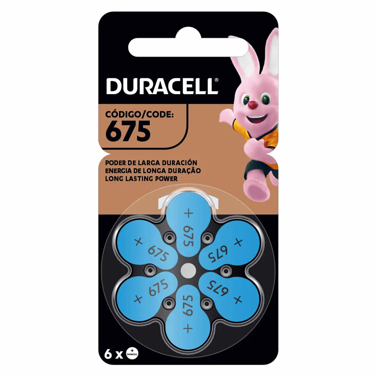 Pilas para audífonos tamaño +675  Duracell