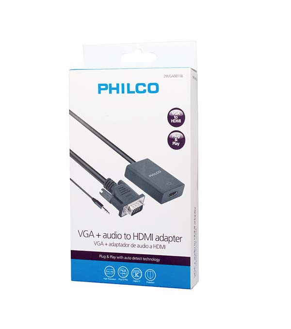 Adaptador Philco VGA+ AUDIO Y HDMI