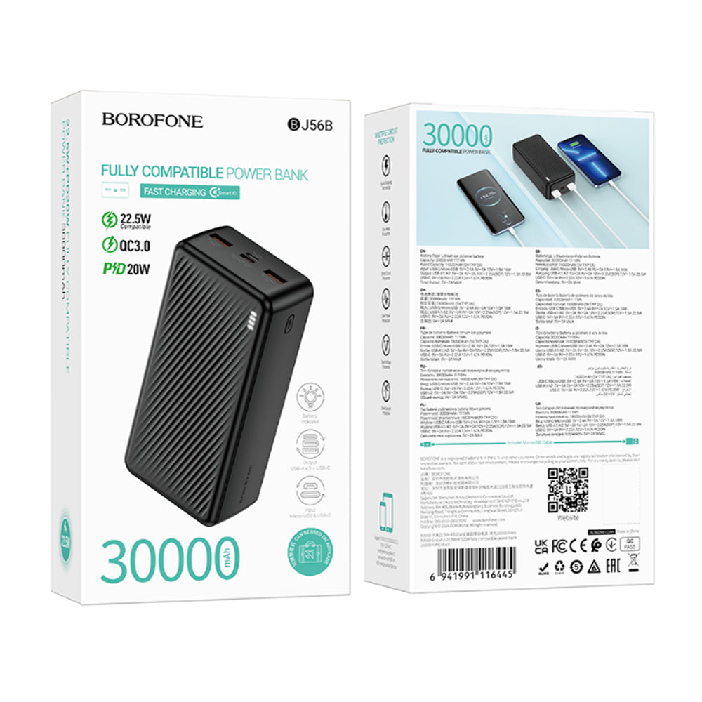 Power Bank  30000 mAh PD 22,5W Graceful, Borofone BJ56B