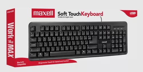 Teclado con cable USB ergonomico Maxell KB-90