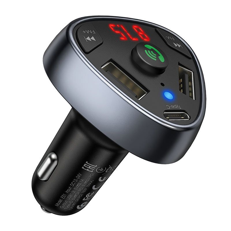 Cargador de auto Hoco E51 receptor y transmisor Bluetooth