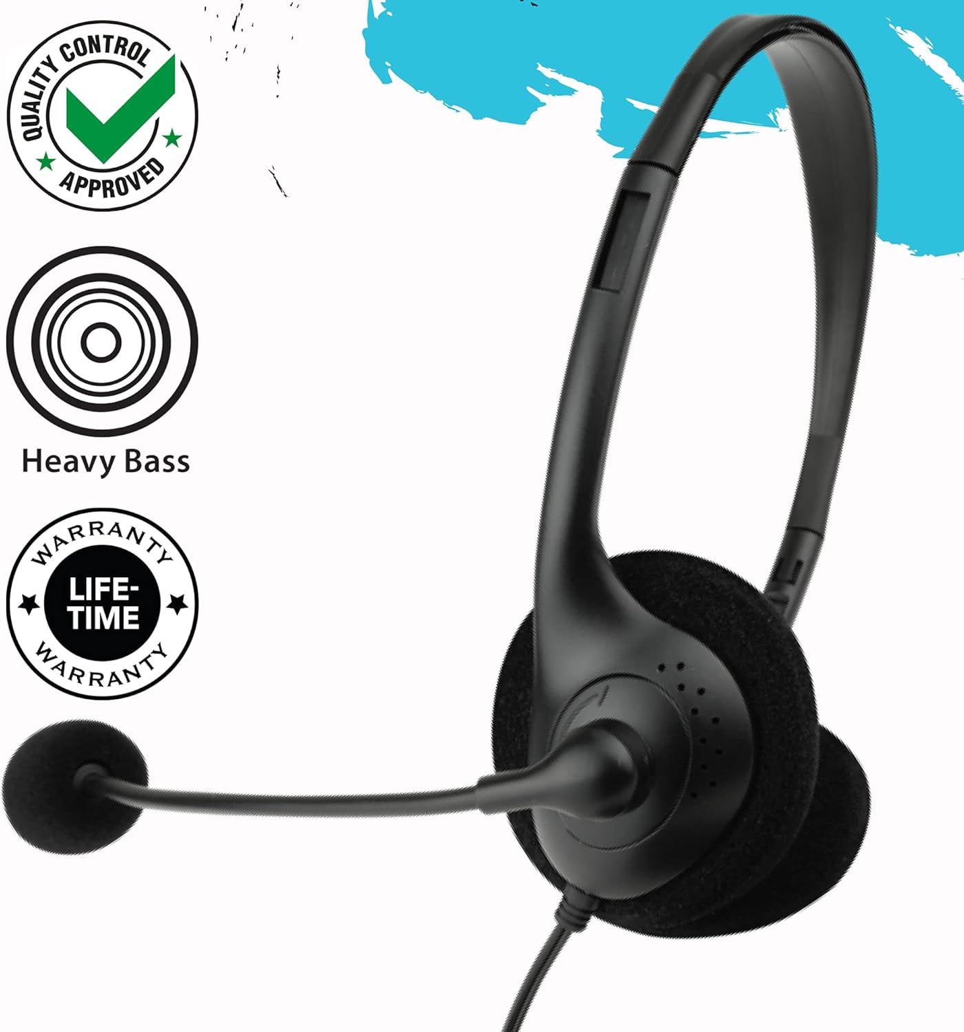 Audífono OVER-EAR con cable USB y microfono Maxell HP-BM6
