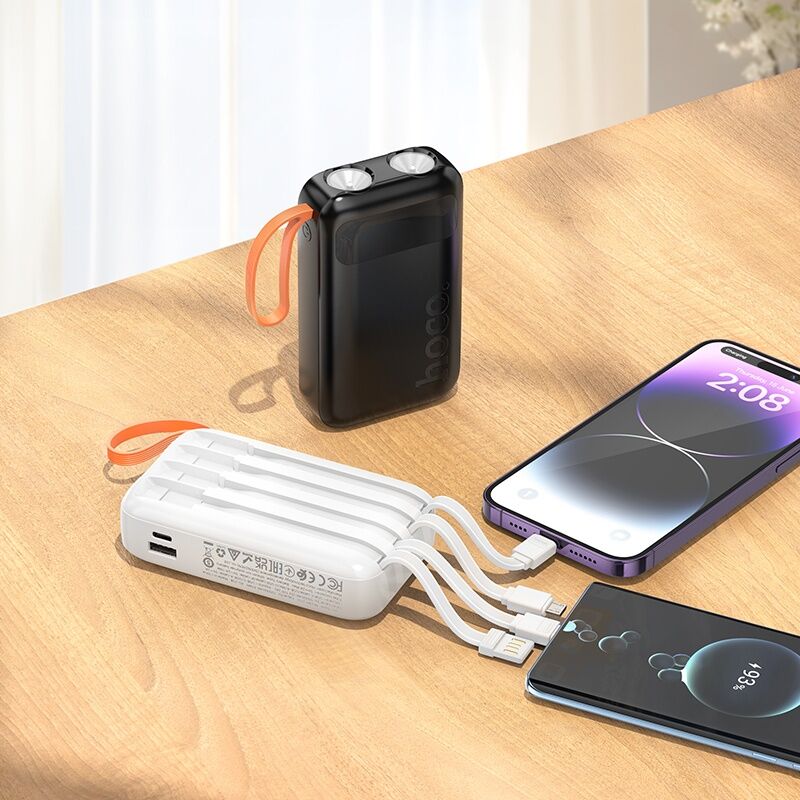 Power Bank 10000mAh Dual Linterna x4 cables Hoco J151