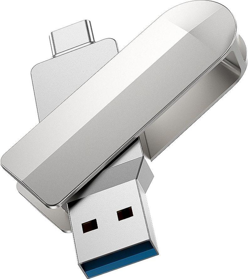 Pendrive USB-C TO USB 3.0 Flash Drive 64GB Metal Grey Hoco UD10
