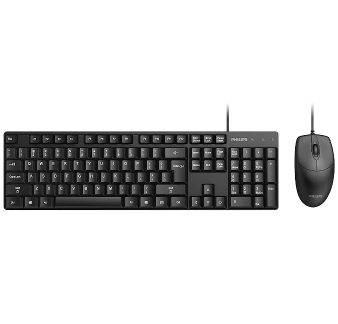 Kit de teclado y mouse alambrico Philips C254