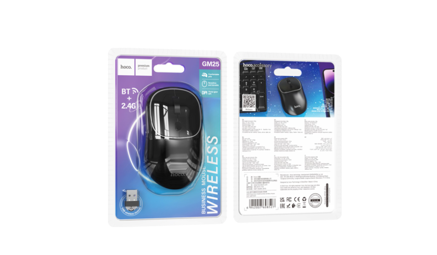 Mouse inalámbrico doble modo USB Y Bluetooth Hoco GM25