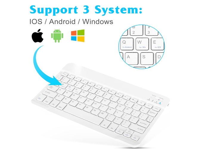 Kit de Teclado y mouse Bluetooth 10 pulgadas