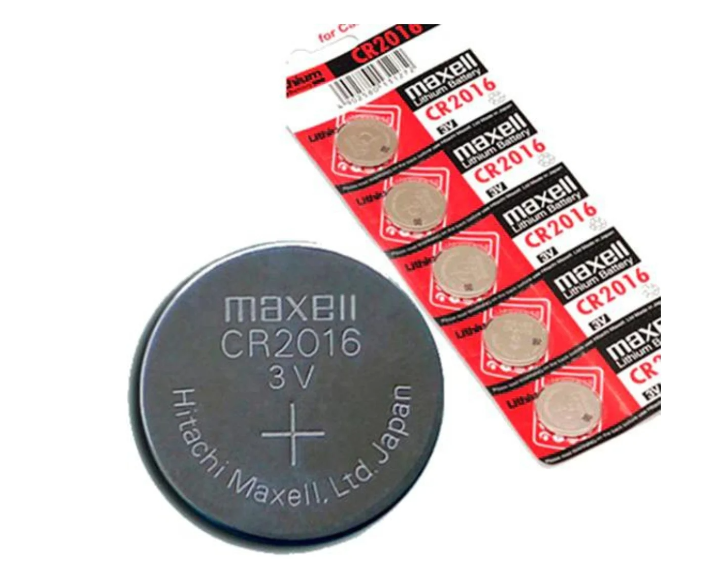 Blister 5 unidades pilas tipo botón  CR2016 3V Maxell