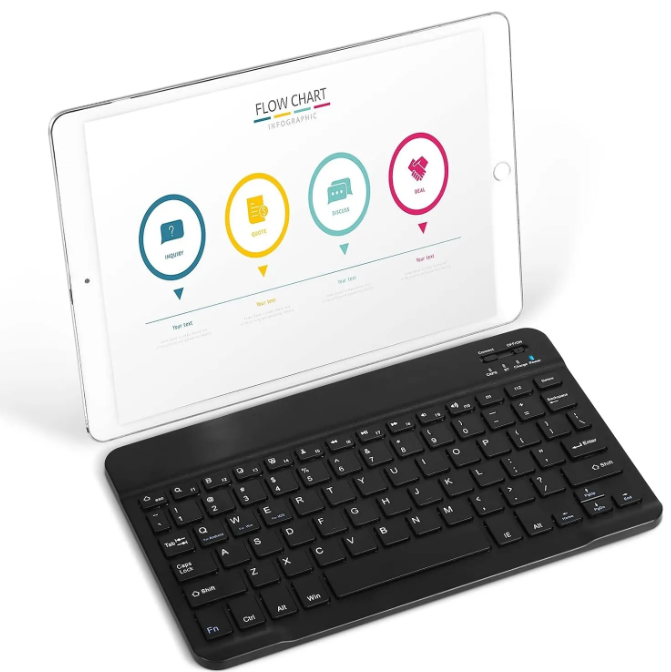 Kit de Teclado y mouse Bluetooth 10 pulgadas