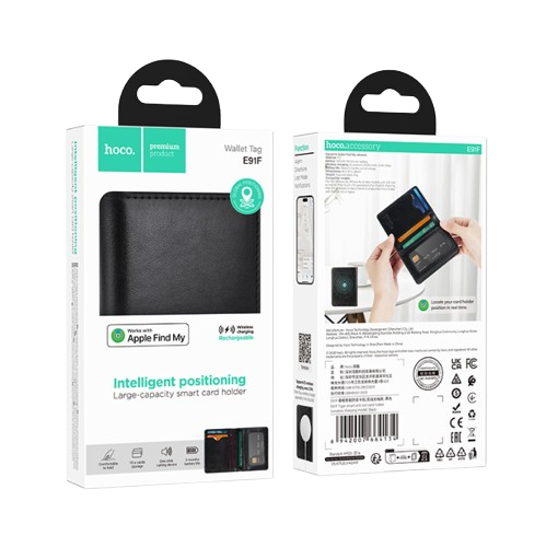 Tarjetero inteligente GPS carga inalambrica Hoco E91F