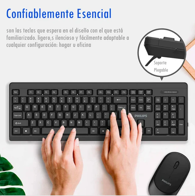 Pack de Teclado y Mouse Wireless Philips C314