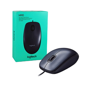 Mouse Logitech con cable USB M90 negro