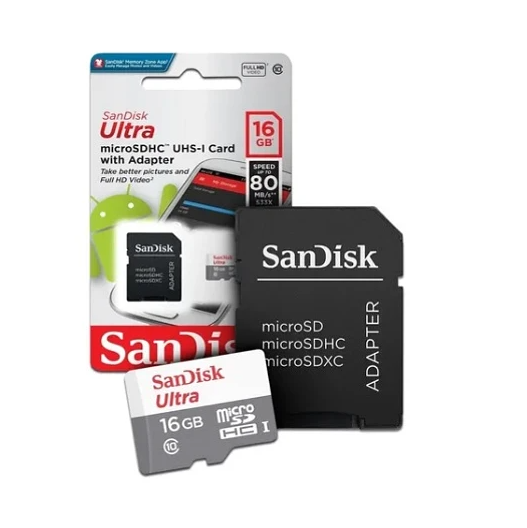 Tarjeta de Micro SD Sandisk 16gb 100 Mbs Clase 10