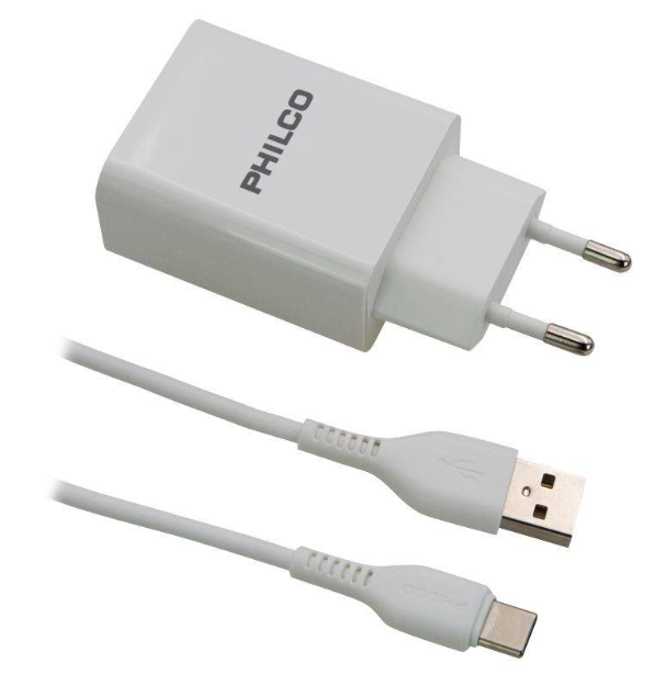 Cargador Philco con cable USB-C R2109 2.1 A