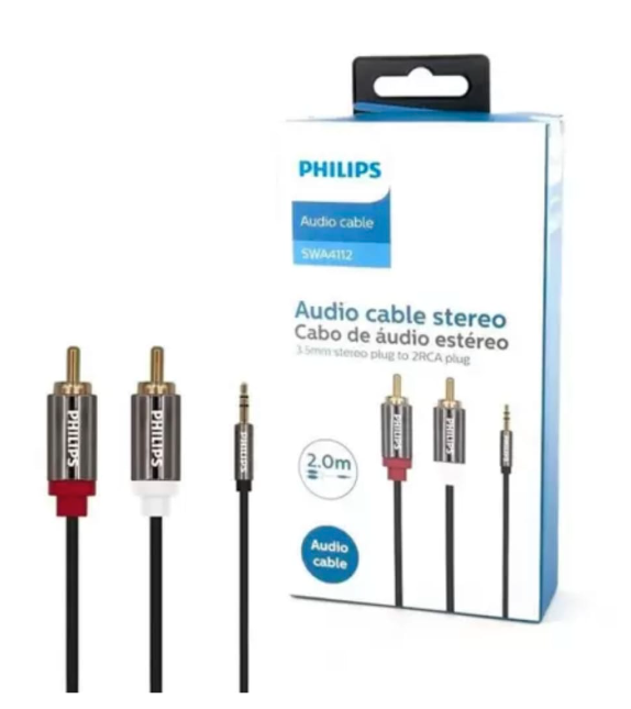 Cable Philips audio RCA Plug 3,5 Stereo
