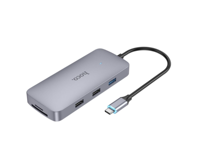 Adaptador  USB-C  8 en 1 de 100w Hoco HB32