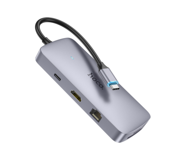 Adaptador  USB-C  8 en 1 de 100w Hoco HB32