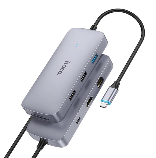 Adaptador  USB-C  8 en 1 de 100w Hoco HB32