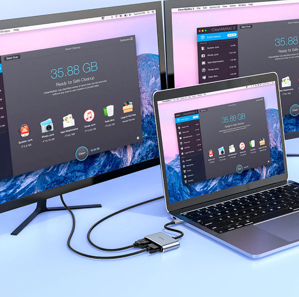 Hub USB-C a HDTV to VGA USB 3.0 Hoco HB30