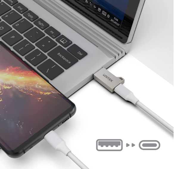 Adaptador Unitek USB-C hembra a USB macho 3.1 5Gbps