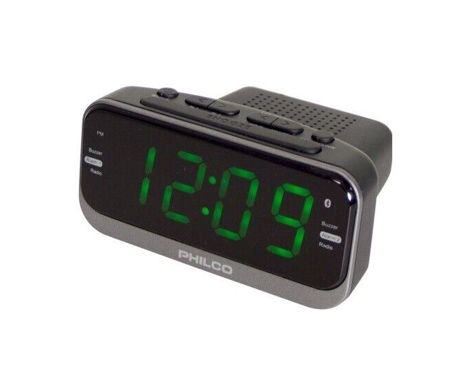 Radio Reloj   bluetooth despertador con alarma dual Philco