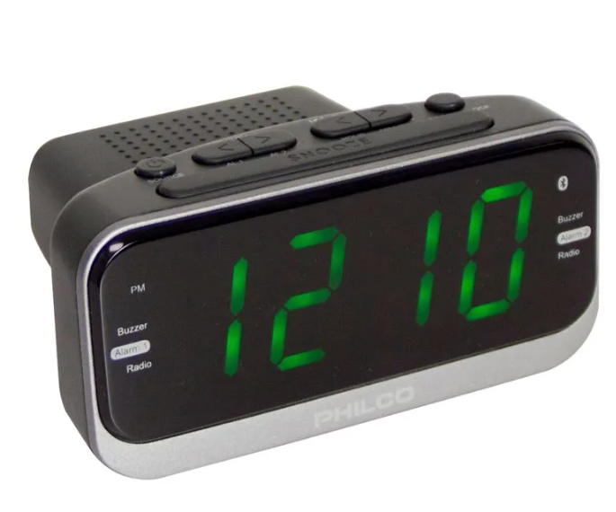 Radio Reloj   bluetooth despertador con alarma dual Philco