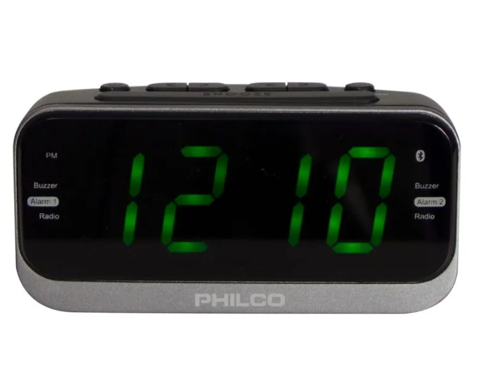 Radio Reloj   bluetooth despertador con alarma dual Philco