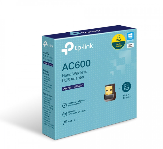 Adaptador Receptor Wi-Fi  T2U 600 Mbit/s TP-Link