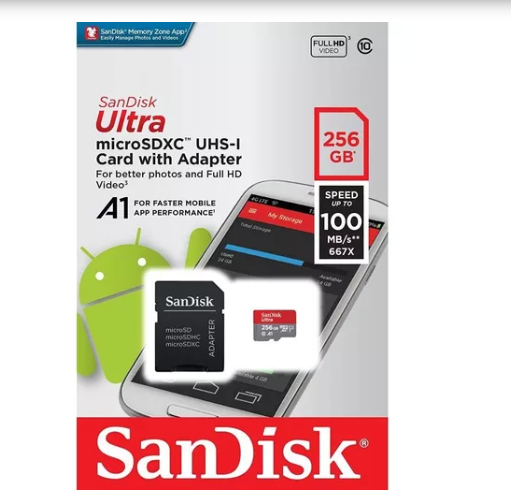 Tarjeta de Memoria  Micro SD 256GB Sandisk