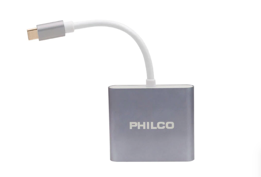 Adaptador Philco 3 en 1 USB-C a HDMI & USB 3.0