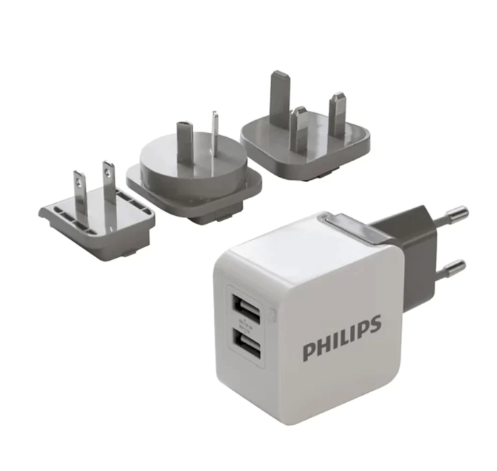 Cargador Philips Travel universal USB 3.1A/15.5W DLP2220