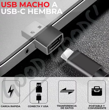 Adaptador Ulink USB a USB-C hembra