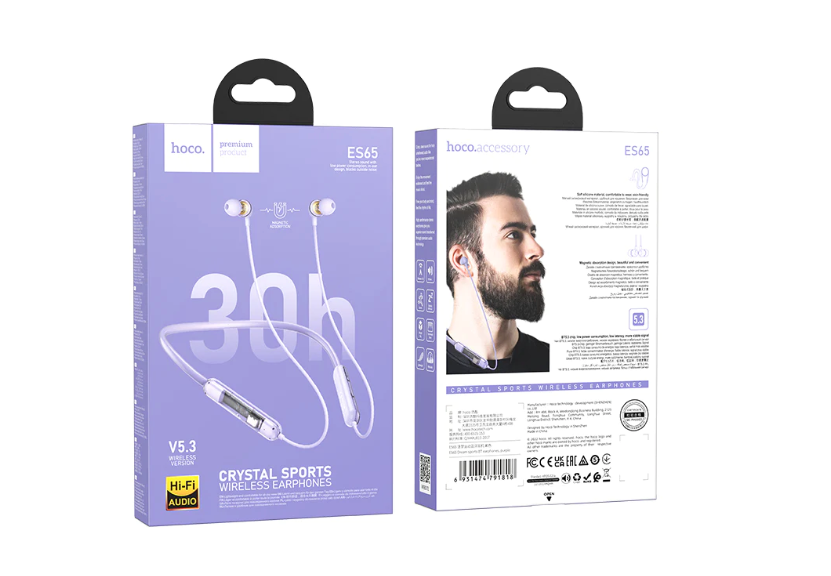 Audífono Bluetooth  Crystal Sports Hoco ES65