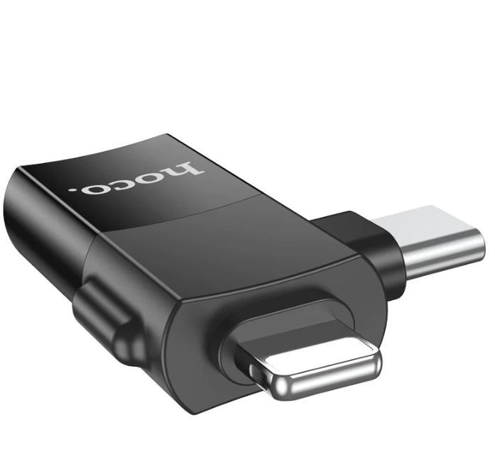 Adaptador Lightning macho / Type-C macho a USB Hoco UA17