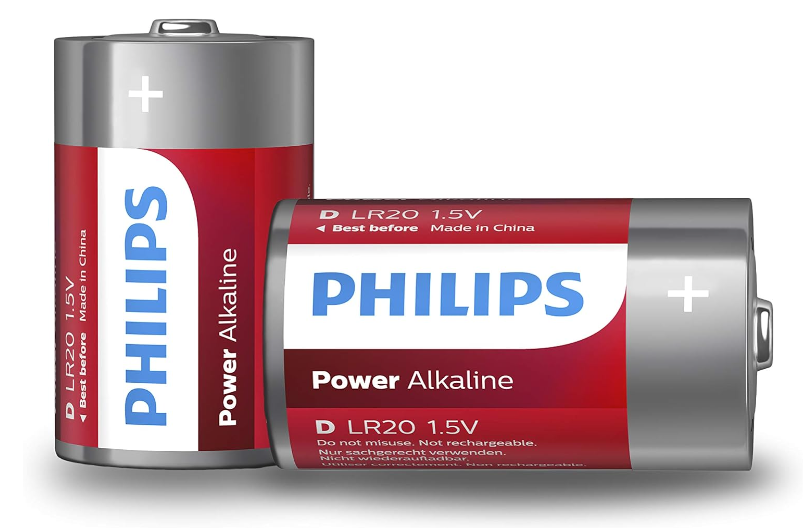 Pilas Philips Alcalinas D LR20 1.5V