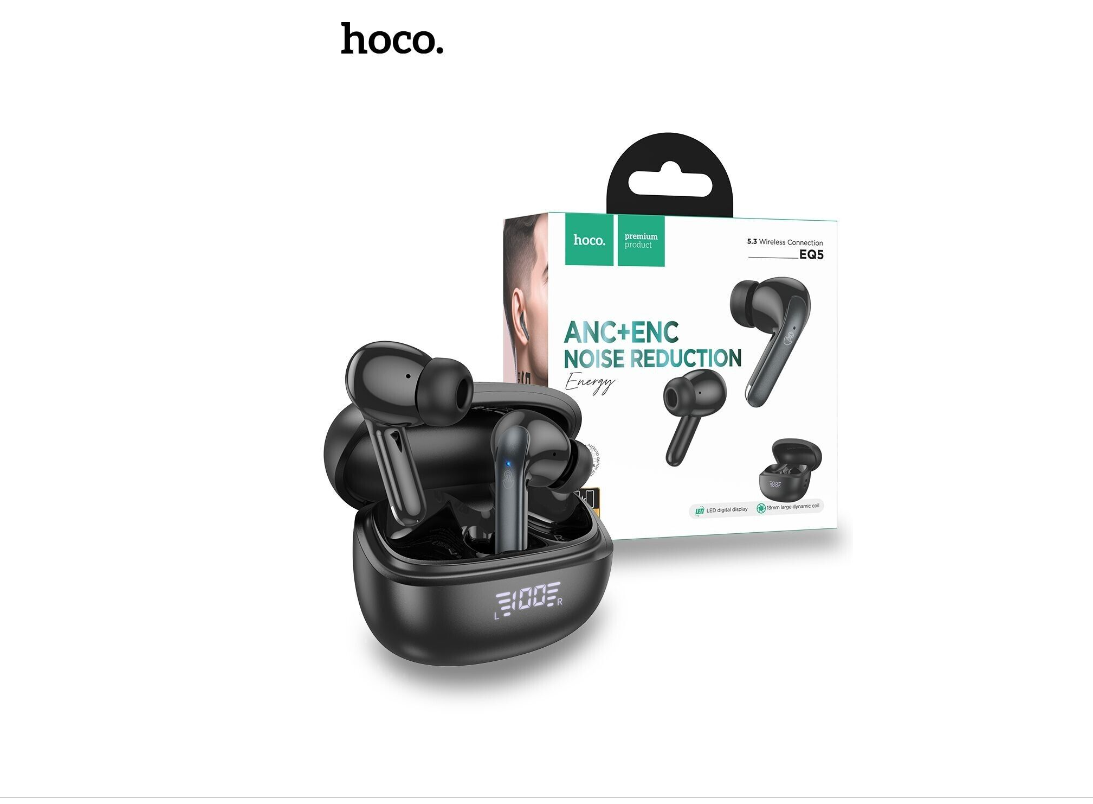 Audífonos ANC+ENC Noise Reduction Hoco EQ5