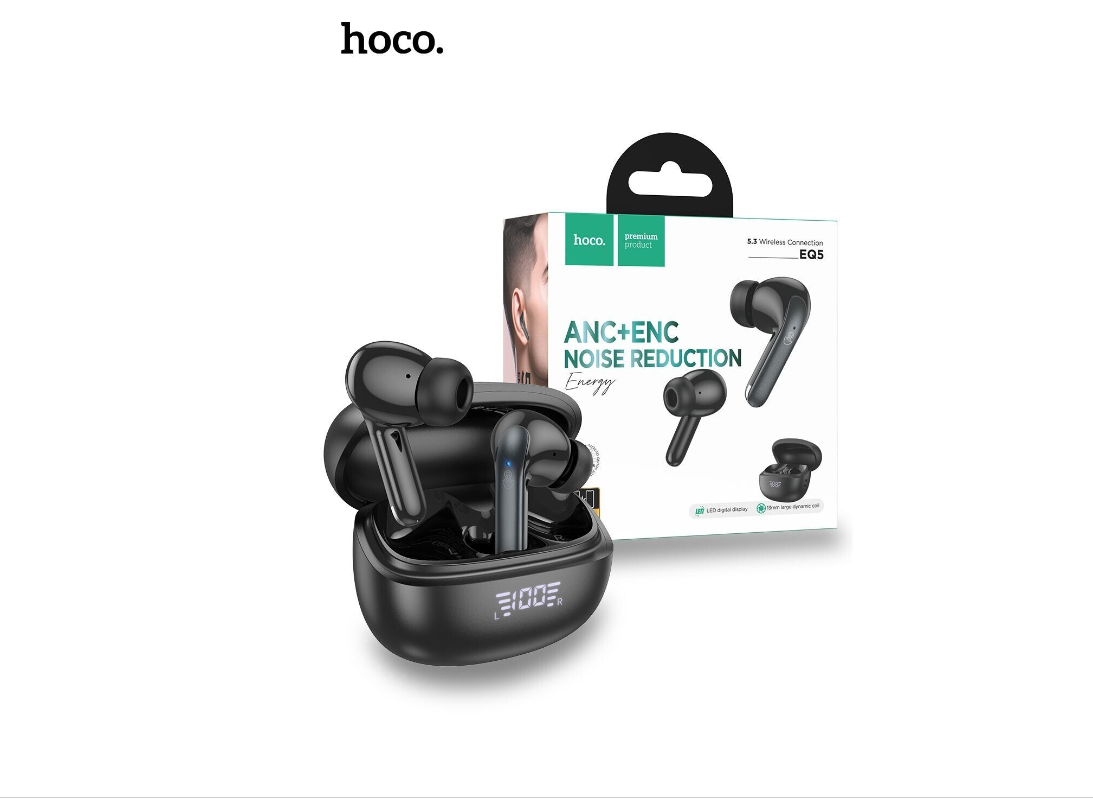 Audífonos Hoco EQ5 ANC+ENC  Noise Reduction
