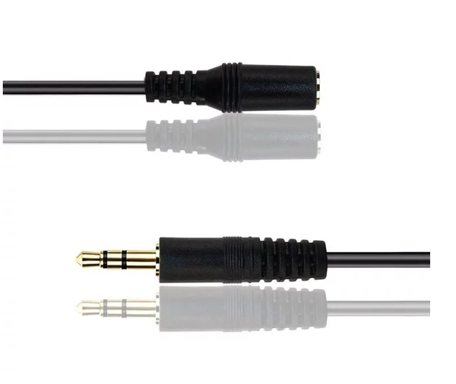 Cable extensor de audio 3.5mm macho a 3.5mm hembra 1.5mt