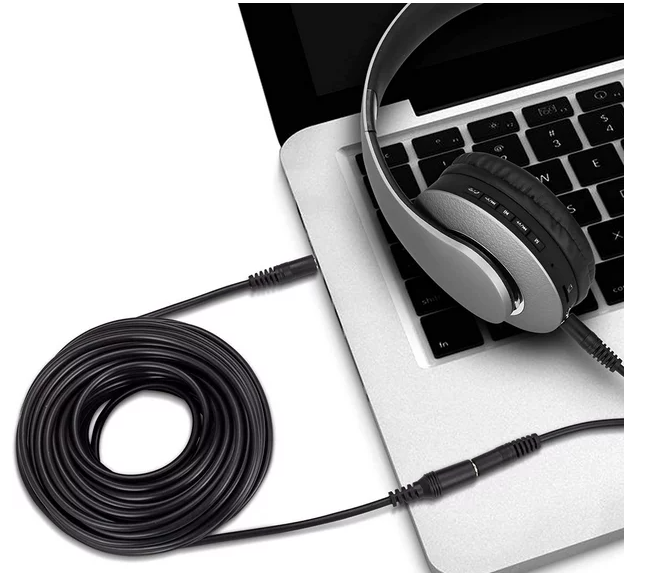 Cable extension de audio 3.5mm macho a 3.5mm hembra 1.5mt