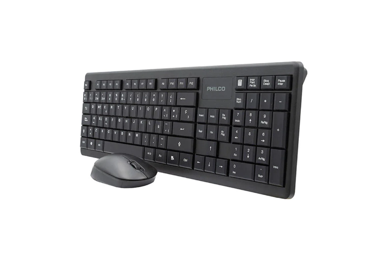 Kit Teclado y Mouse inal mbrico Philco 6314N negro