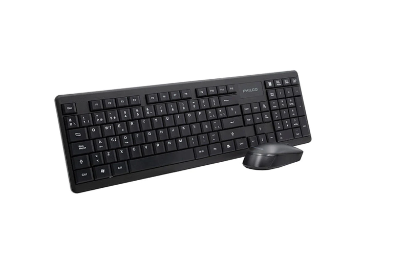 Kit Teclado y Mouse inalámbrico Philco 6314N negro