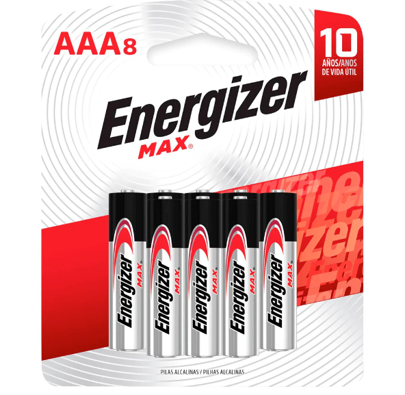 Pila alcalinas  Energizer AAA 8 unidades