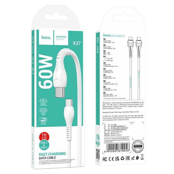 Cable  USB-C A USB-C 60W Fast Charging 1M Hoco X37
