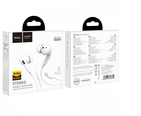 Audífono  LIGHTNING Hoco M1 Pro