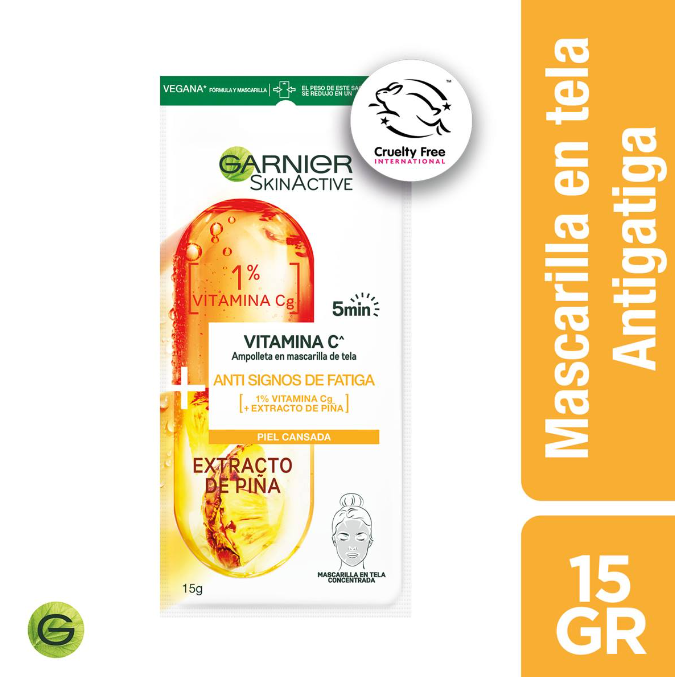 Mascarilla Facial Garnier Vitamica C Extracto de Piña 5min