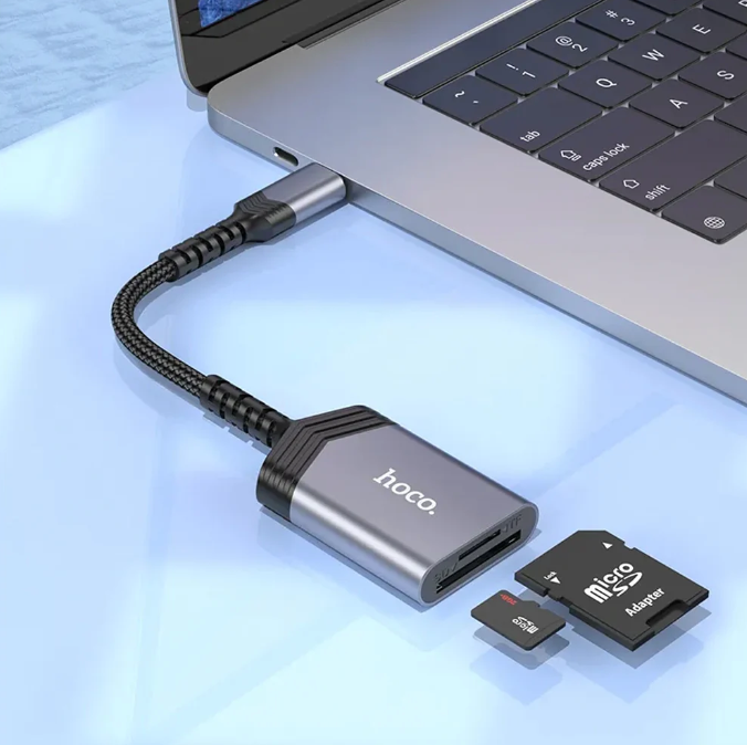 Lector de tarjetas SD USB-C 2TB 480Mbps Hoco UA25
