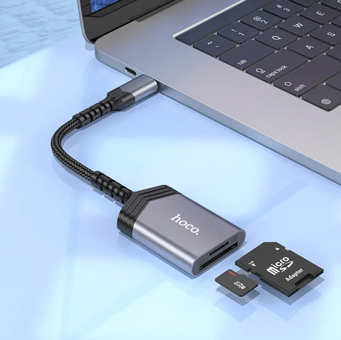 Lector de tarjetas SD Hoco UA25 USB-C  2TB 480Mbps