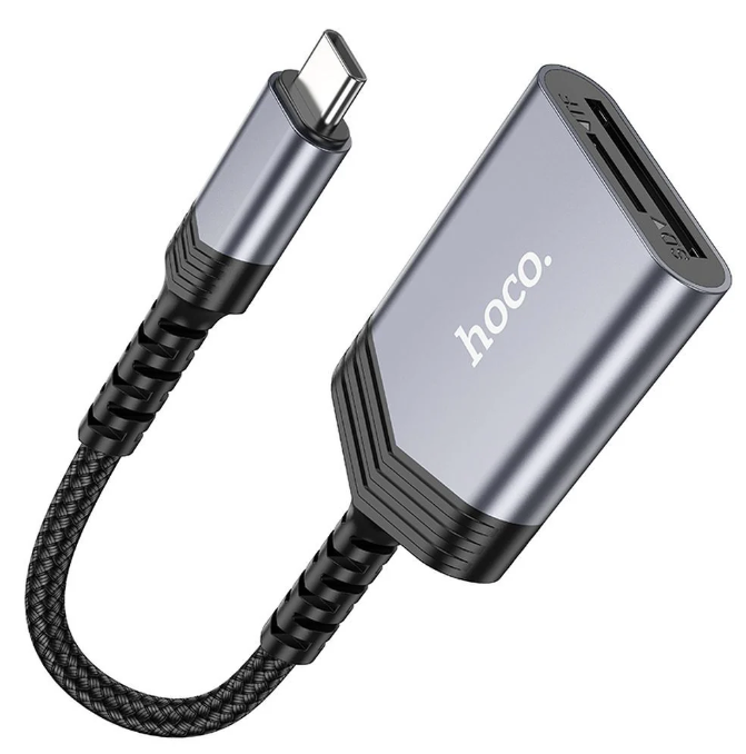 Lector de tarjetas SD  USB-C  2TB 480Mbps Hoco UA25