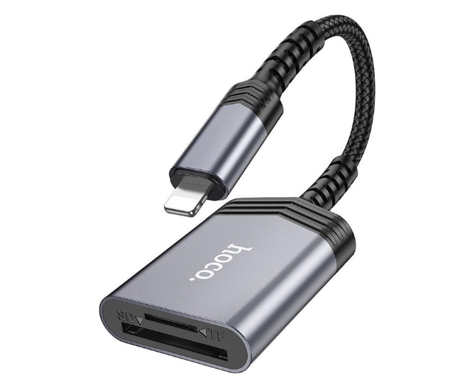 Lector de tarjetas SD/FT Lightning 2TB 480Mbps Hoco UA25